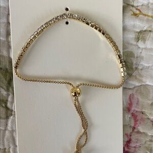 Elegant Gold Bracelet with Clear Accents